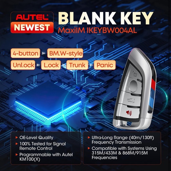 Autel MaxiIM IKEY IKEYBW004AL Work with KM100 OE-Quality Smart Key for BMW - Picture 3 of 9